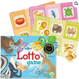 Preschool Lotto Game - Colorful Animal Matching Board Game